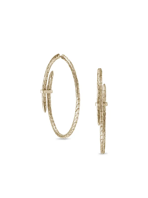John Hardy 片耳フープピアス John Hardy Spear ダイヤモンド フープピアス L 14Kゴールド