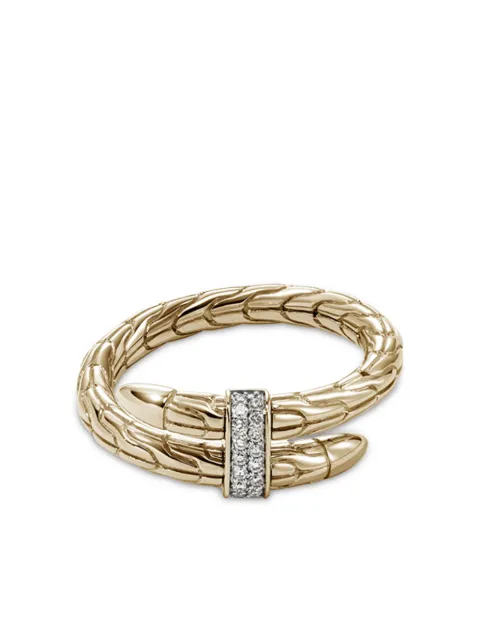 John Hardy 14kt gold Spear diamond ring
