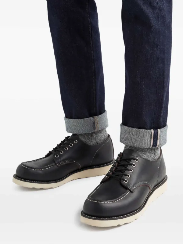 Red Wing Shoes contrast-stitch lace-up Boat Shoes | Black | FARFETCH