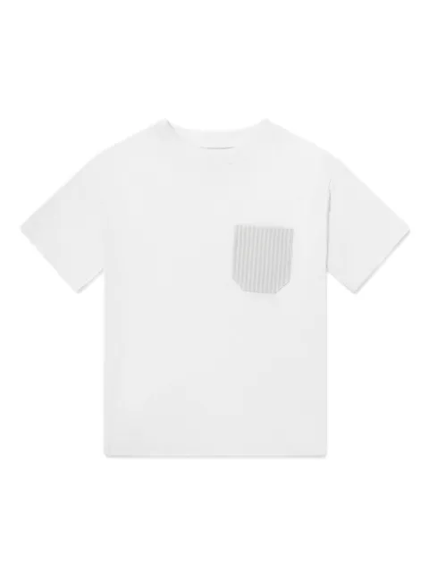 DL1961 KIDS striped patch pocket T-shirt