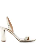 Aquazzura 85mm So Nude metallic leather sandals - Gold