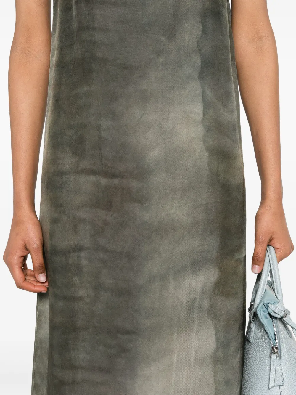 Uma Wang Midi-jurk met abstracte print Blauw