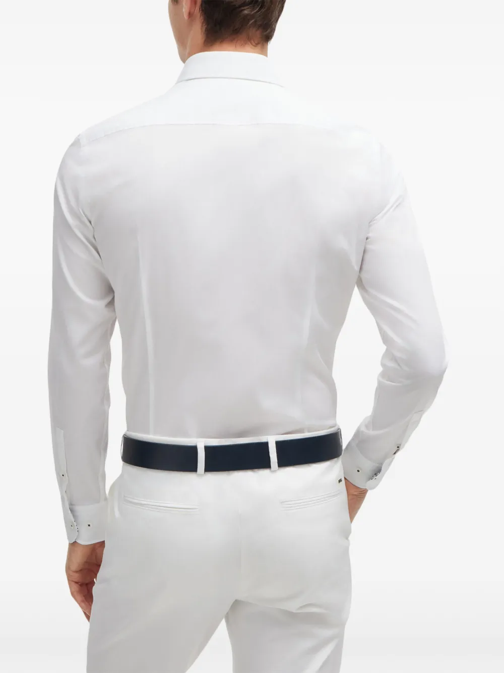 Classic-Collar Button-Up Shirt