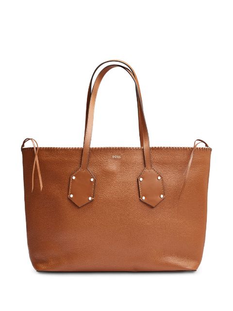 BOSS grained-leather tote bag