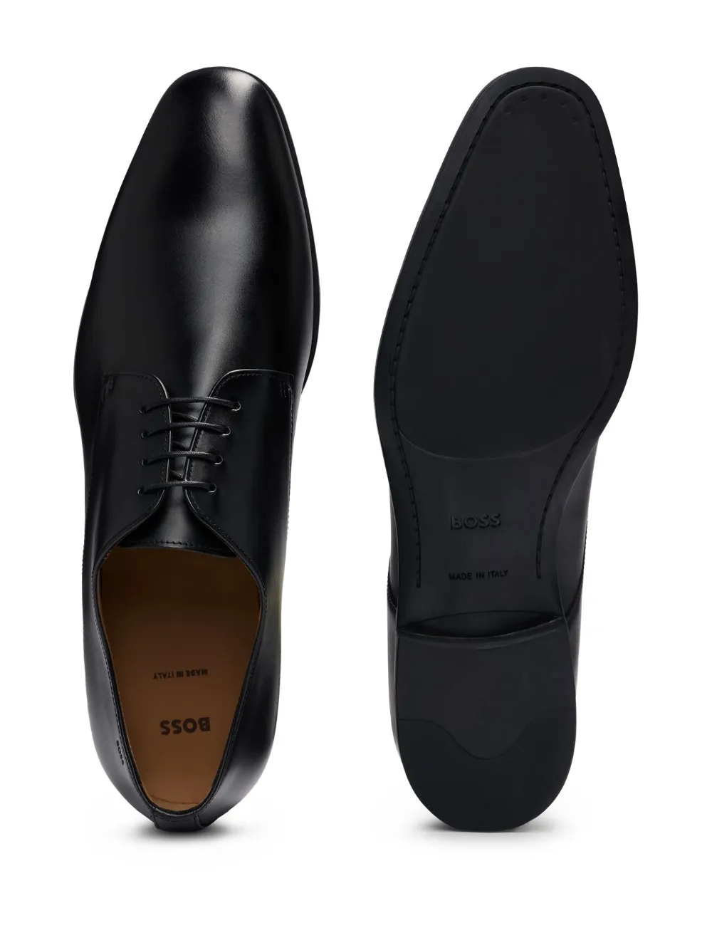 BOSS lace-up leather shoes Black