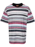 Missoni zigzag-woven cotton T-shirt - Red