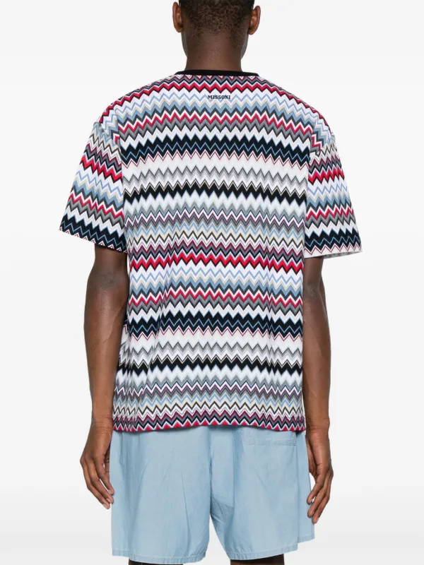 美品 ミッソーニ カシミヤ100%半袖ダブルジップジャケット 44 Missoni zigzag-woven Cotton T-shirt | Red | FARFETCH