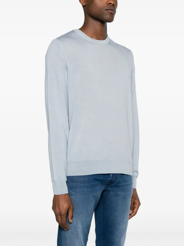 Drumohr クルーネックプルオーバー ブルー SS25 Drumohr クルーネック プルオーバー | ブルー | FARFETCH JP