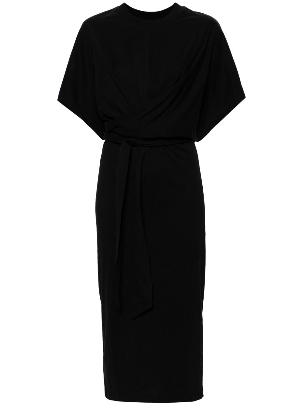 Closed Midi-jurk met striksluiting Zwart