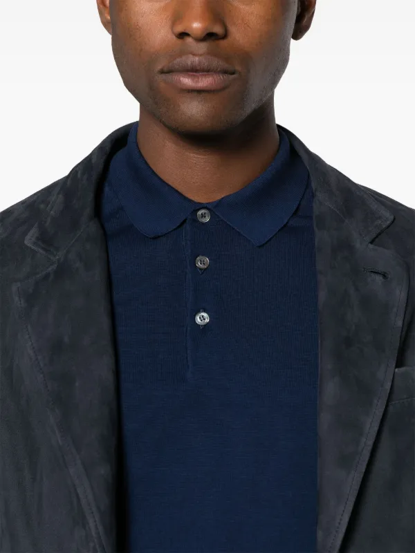 【美品】Drumohr ニットポロシャツ 52 NAVY Drumohr ファインニット ポロシャツ | ブルー | FARFETCH JP
