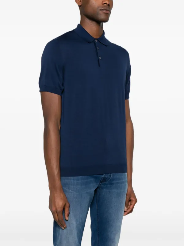 【美品】Drumohr ニットポロシャツ 52 NAVY Drumohr ニット ポロシャツ | ブルー | FARFETCH JP