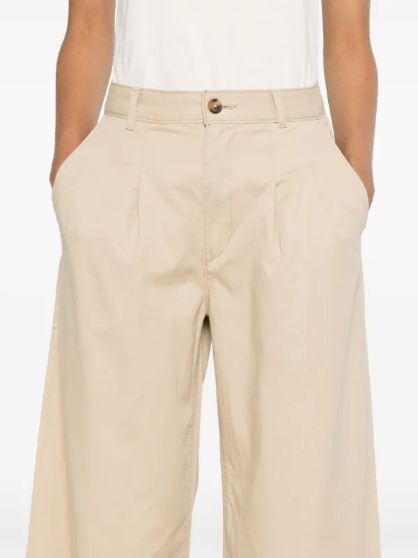 Beige Trudi Wide-Leg Pants