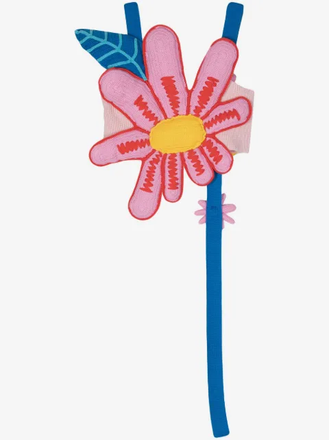 Mira Mikati top corto con aplique floral