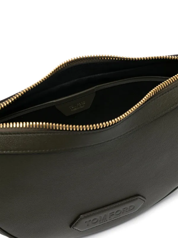 TOM FORD Crescent Leather Shoulder Bag | Green | FARFETCH OM