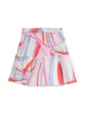 PUCCI Junior Marmo-print cotton flared skirt - White