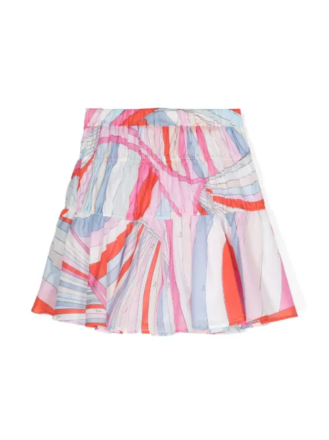 PUCCI Junior falda acampanada con estampado Marmo