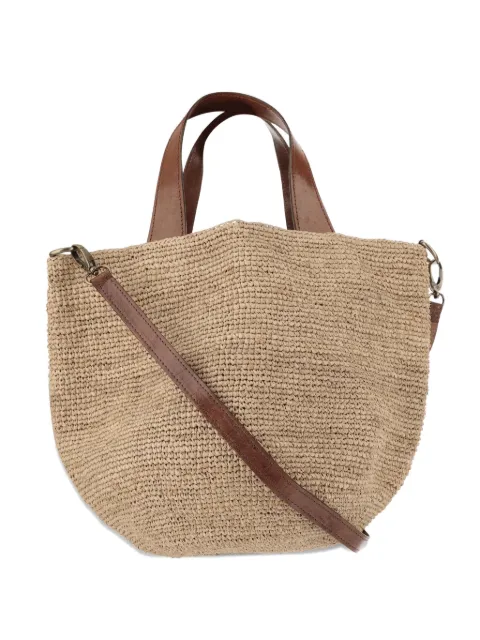 IBELIV large leather-trimmed tote bag