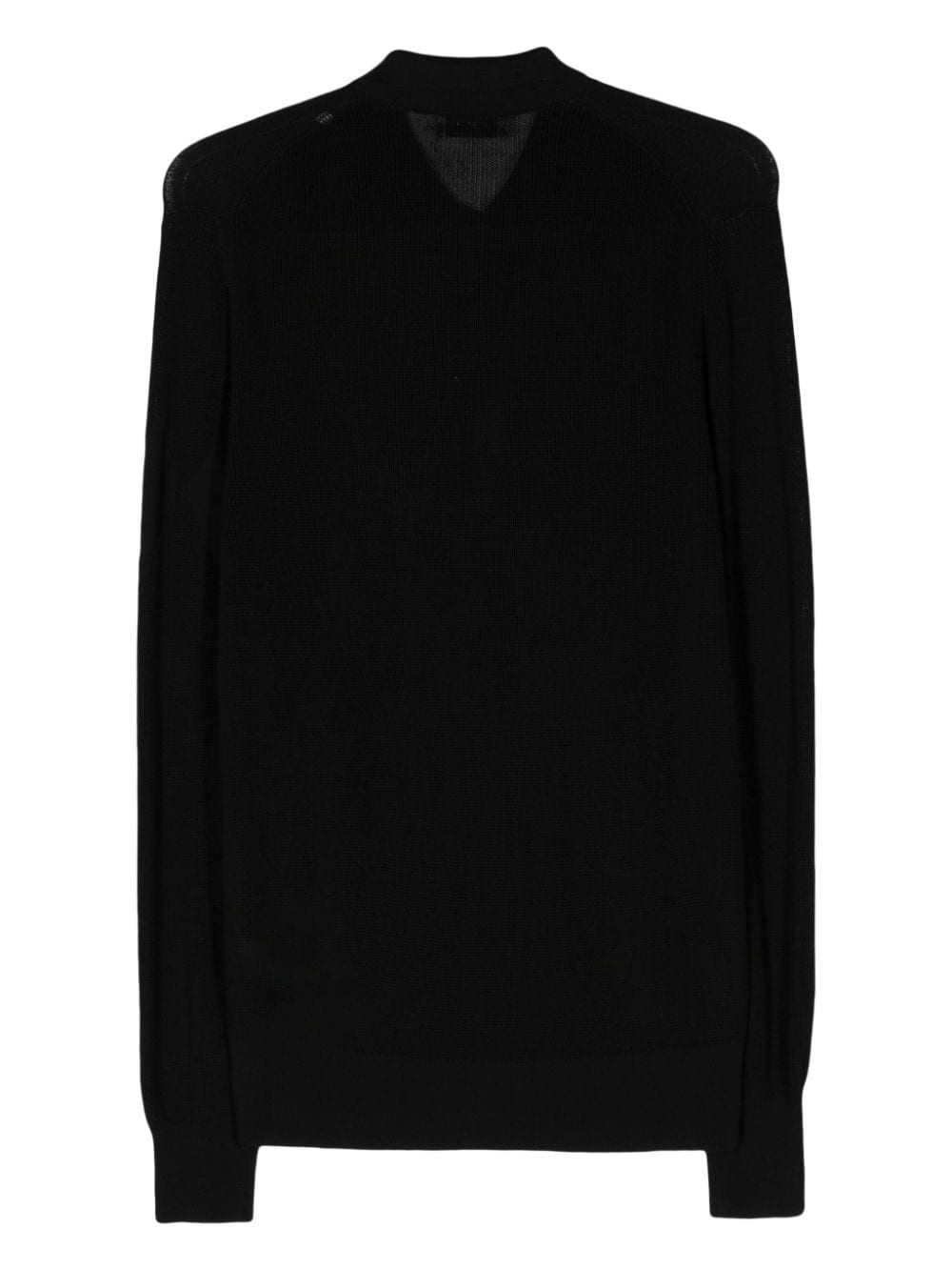Shop Ballantyne Semi-sheer Open-knit Cardigan In Black