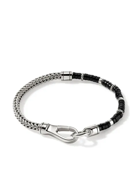 John Hardy sterling silver black onyx heishi bracelet