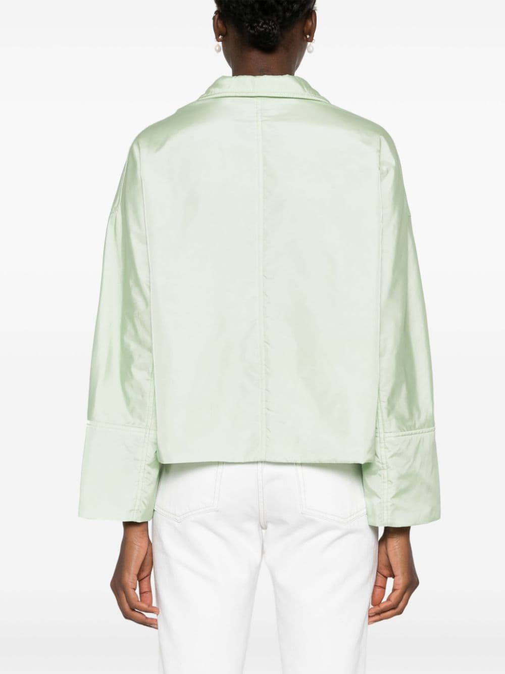 Shop Aspesi Button-up Padded Jacket In Green