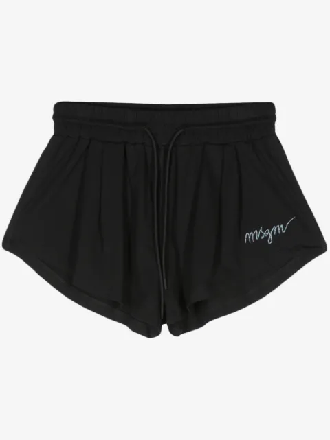 MSGM logo-embroidered shorts
