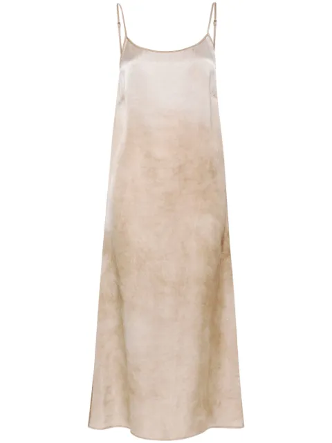 Uma Wang watercolour satin maxi dress