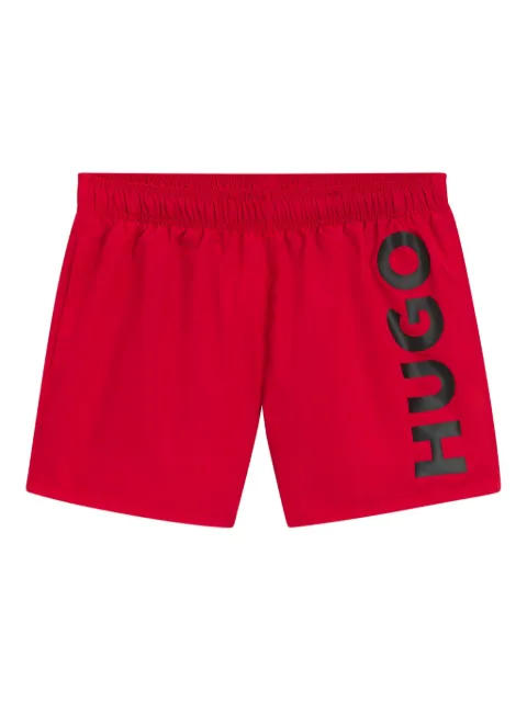 HUGO Bermuda de praia com estampa de logo