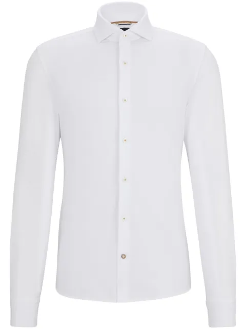 BOSS Camisa de algodão mangas longas