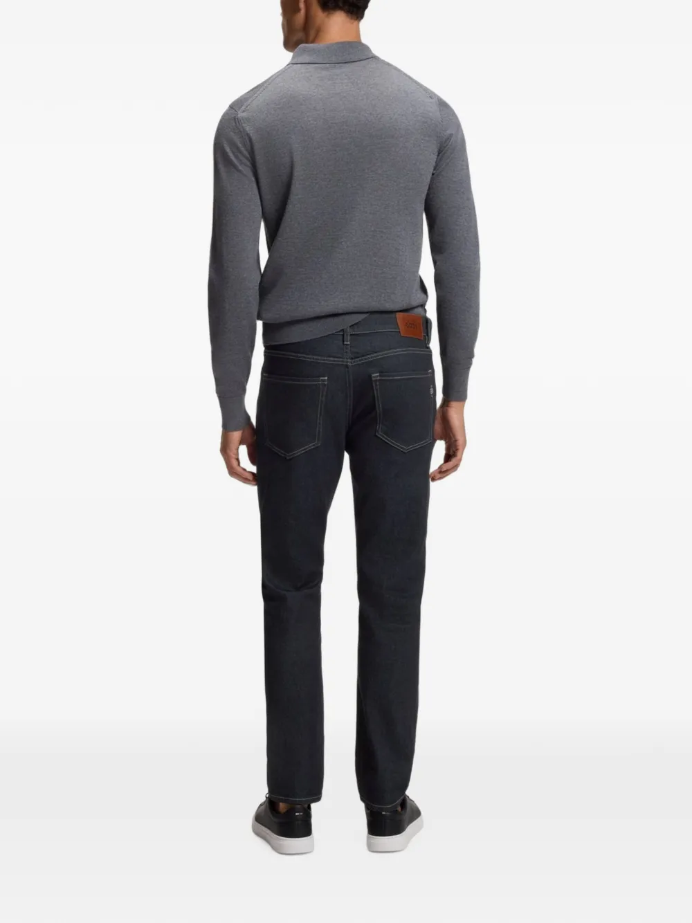 BOSS Slim-fit katoenen jeans Blauw