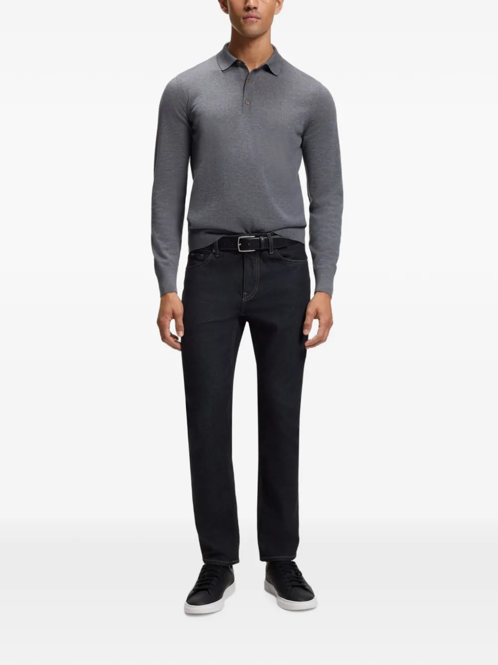 BOSS Slim-fit katoenen jeans Blauw