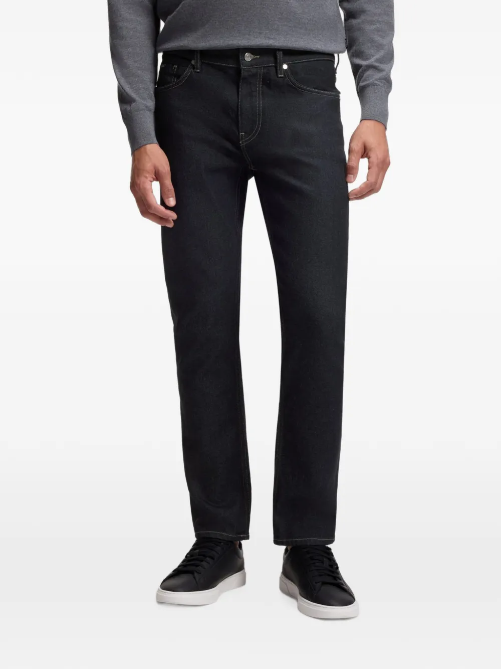 BOSS Slim-fit katoenen jeans Blauw