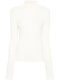 Helmut Lang roll-neck fine-ribbed T-shirt - Neutrals