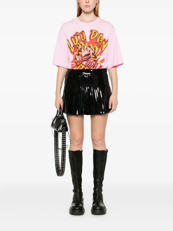 ミニスカート PAROSH Women Mini Skirts D600521 013 Black 23082059_54402726_600.jpg