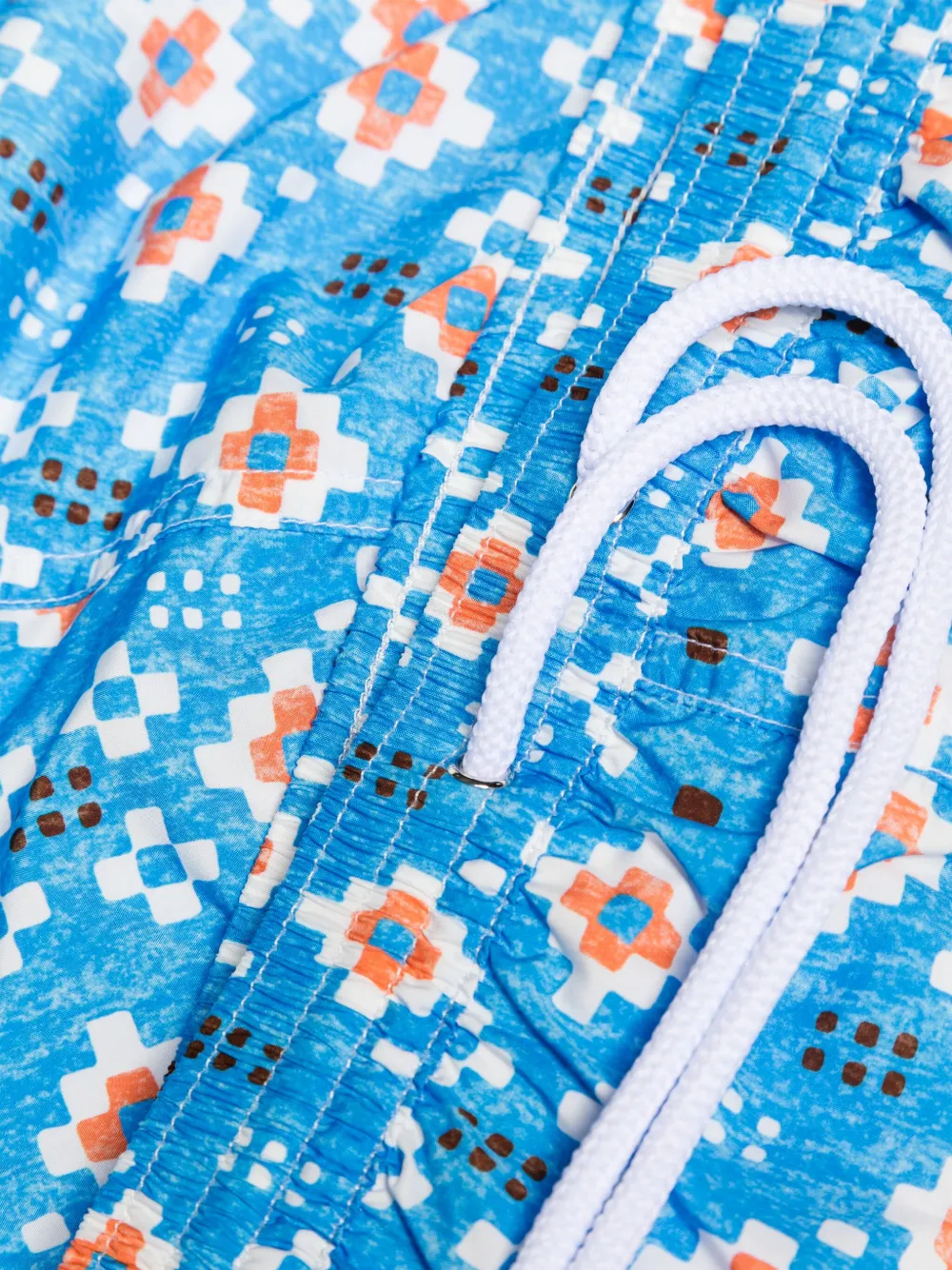 Shop Barba Geometric-print Swim Shorts In Blue