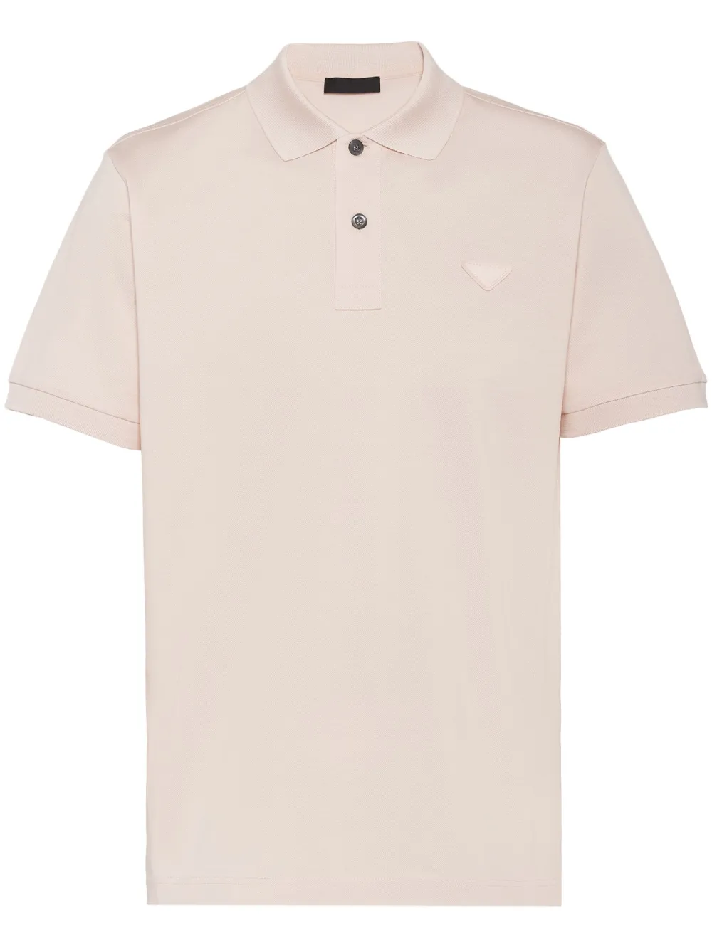 Prada Triangle-logo Cotton Polo Shirt In Pink