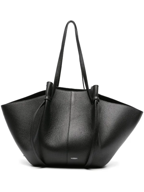 Yuzefi Large Mochi Leather Tote Bag Black FARFETCH HK