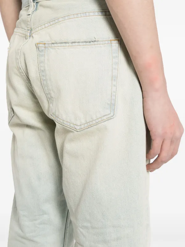 Fear Of God logo-tag mid-rise straight-leg Jeans | Blue Fear Of God logo-tag mid-rise straight-leg Jeans | Blue
