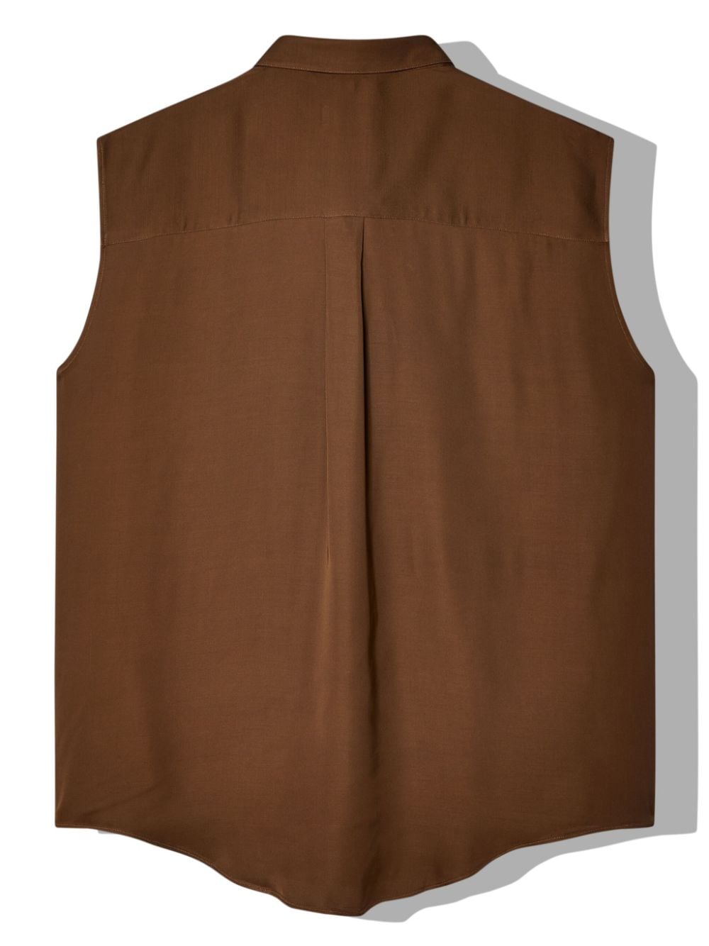 Shop Ernest W Baker Buttoned-up Sleeveless Shirt In 褐色