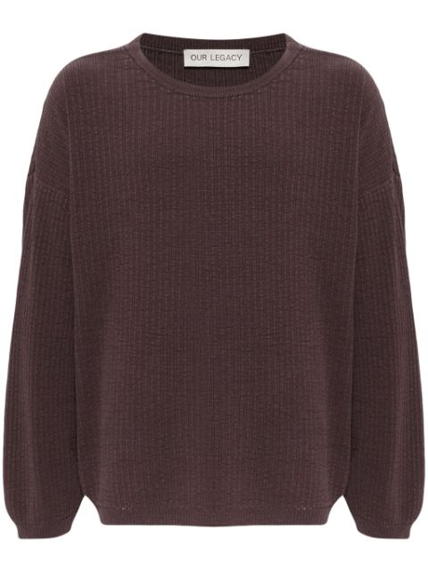 OUR LEGACY textured-finish crew-neck sweatshirt Men