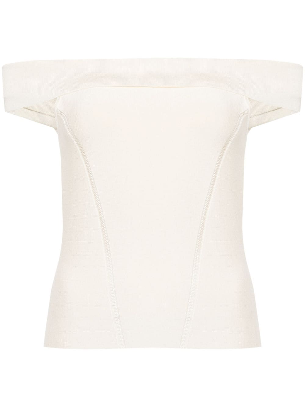 Zimmermann Matchmaker Off-shoulder Top In Neutrals