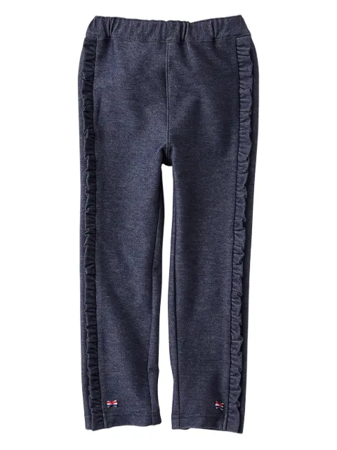 familiar straight-leg ruffled trousers