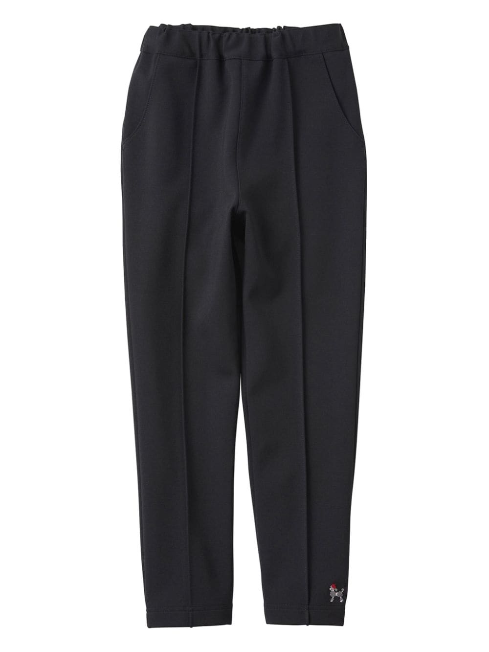 Familiar Kids' Embroidered-motif Crepe Trousers In Black