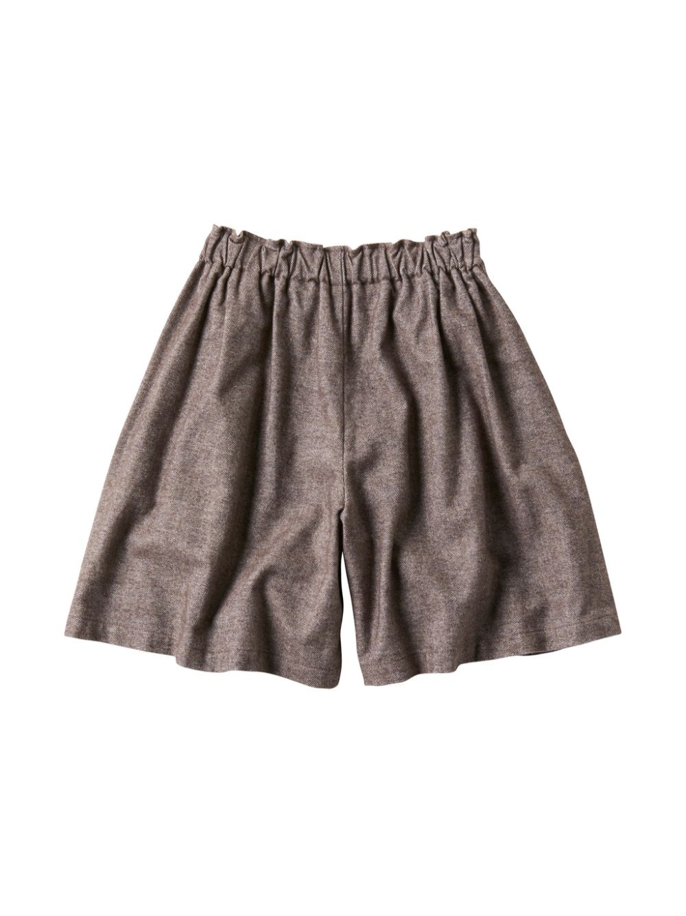 Shop Familiar Tailored Cotton Shorts In Brown