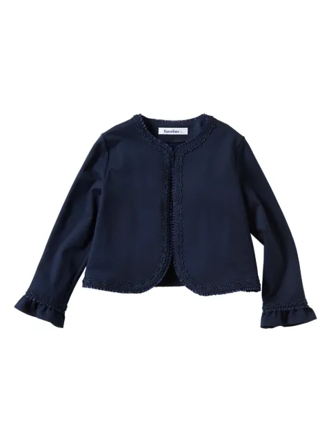 familiar lace-embellished cardigan