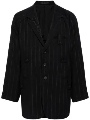 Yohji Yamamoto double-breasted Blazer | Black | FARFETCH