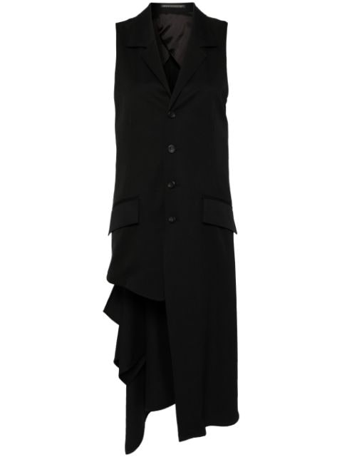 Yohji Yamamoto asymmetric sleeveless blazer
