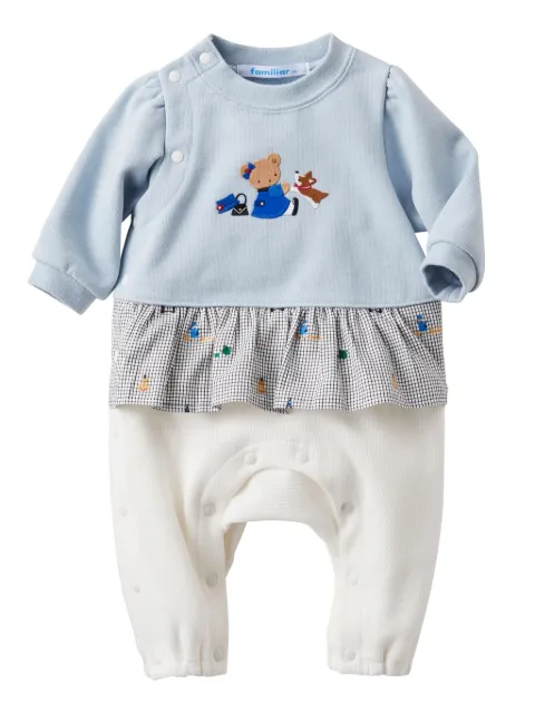 familiar appliquéd cotton romper