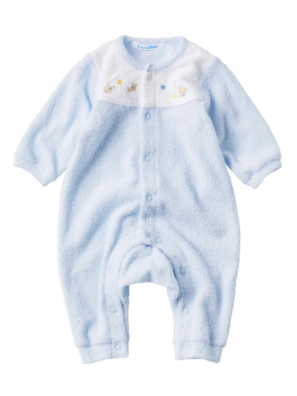 familiar embroidered-motif cotton-blend body | Blue | Image 1