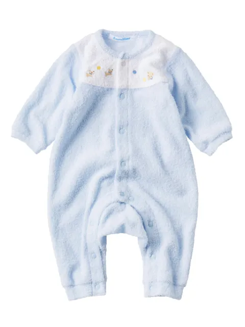 familiar embroidered-motif cotton-blend body