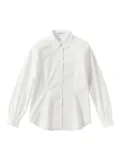 familiar rounded-collar shirt - White